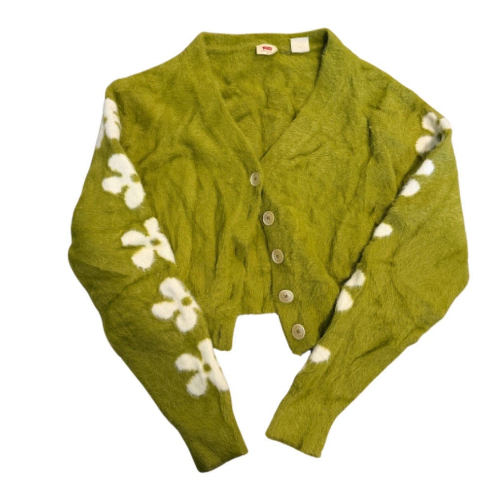 Taylor Swift Levi's Audrey Cozy Cardigan Green Flowers